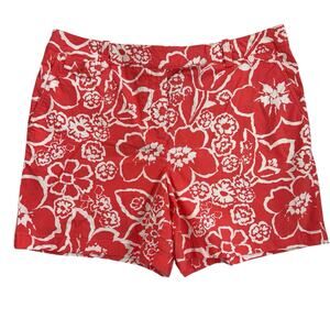 Women's Coral floral Shorts Jones New York Sport Stretch Flower